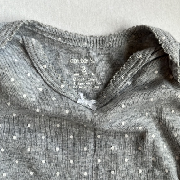 Carter’s Baby Girl’s Bundle of 3 Long Sleeve Onesies and 3 Pants Size 3 Months - Picture 9 of 16